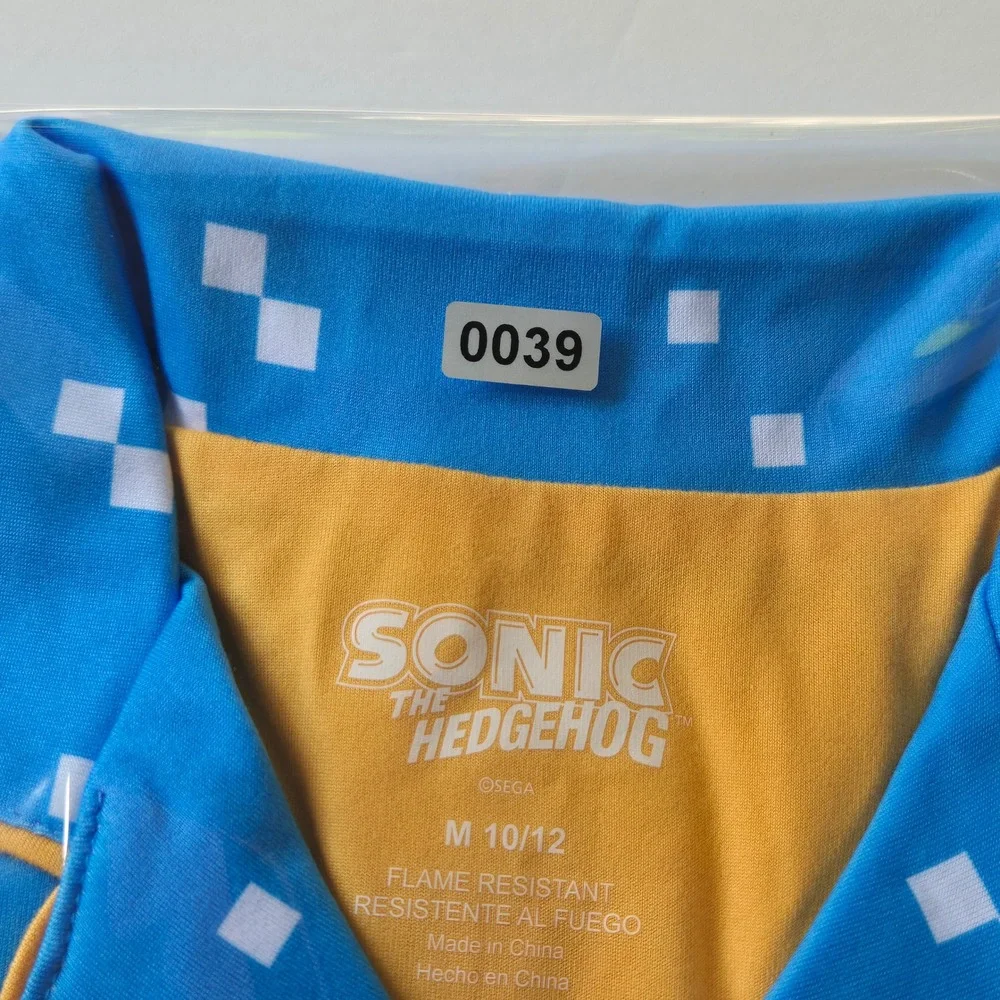 Sonic The Hedgehog Boys Pajama Set Blue Sonic Knuckles Tails Size M 10/12 SEGA